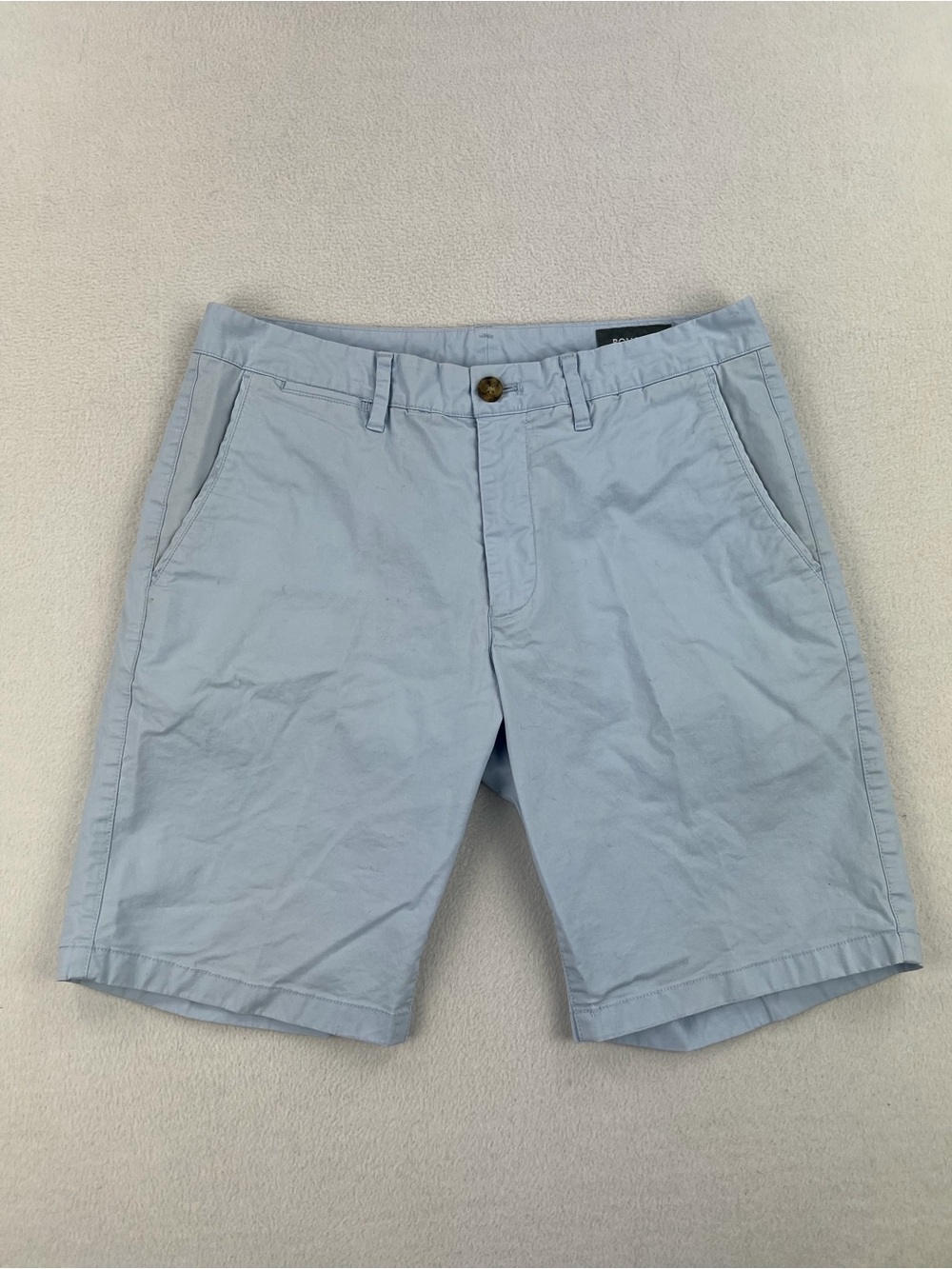 Bonobos Mens Light Blue Washed Stretch Chino Shorts 9” Inseam Size 31